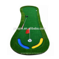 Heißer verkauf Customized 3&#39;x9 &#39;Fuß-form Gummi Golfmatte Indoor Mini Golf Putting Matte